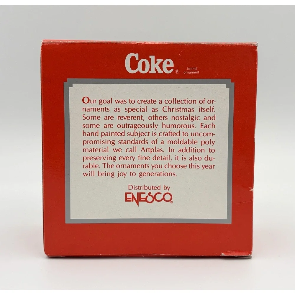 Coca Cola Soda Fountain Dispenser Mice Enesco Christmas Ornament 1990 2nd Issue